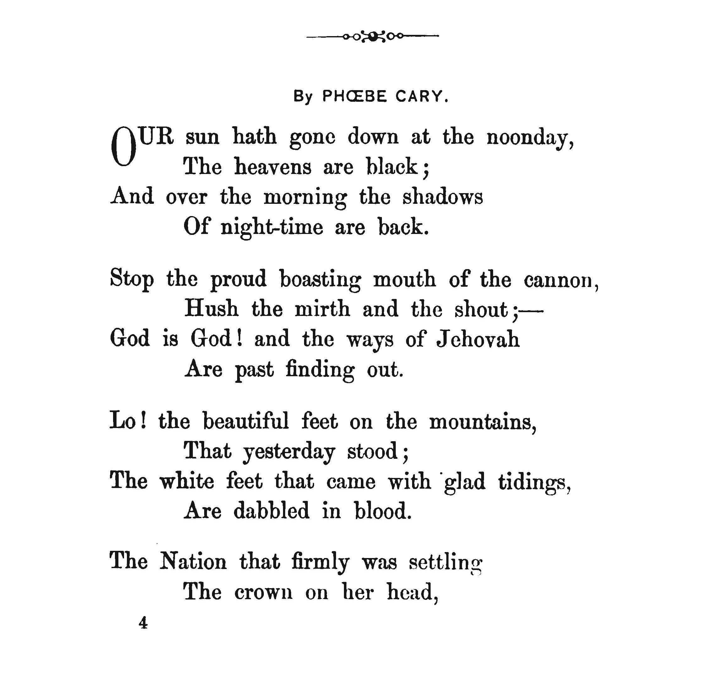 Phoebe cary poems
